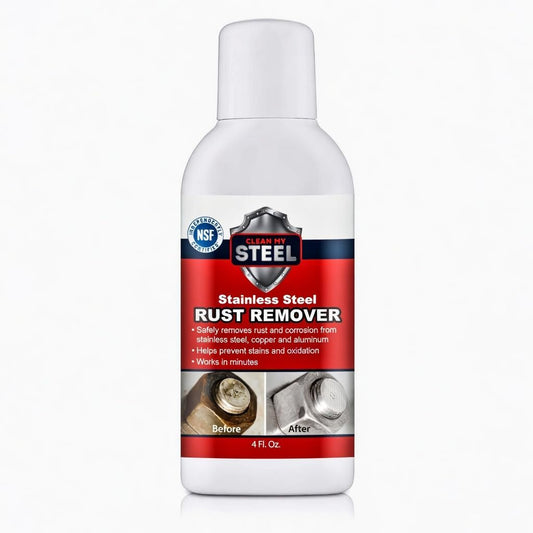 Stainless Steel Rust Remover Cream (4 Fl oz) | NSF certified rust remover cream. Safe for home appliances and grills.