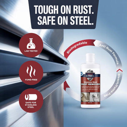 Stainless Steel Rust Remover Cream (4 Fl oz) | NSF certified rust remover cream. Safe for home appliances and grills.