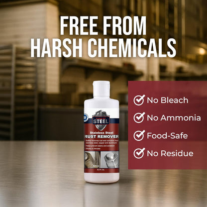 Stainless Steel Rust Remover Cream (4 Fl oz) | NSF certified rust remover cream. Safe for home appliances and grills.