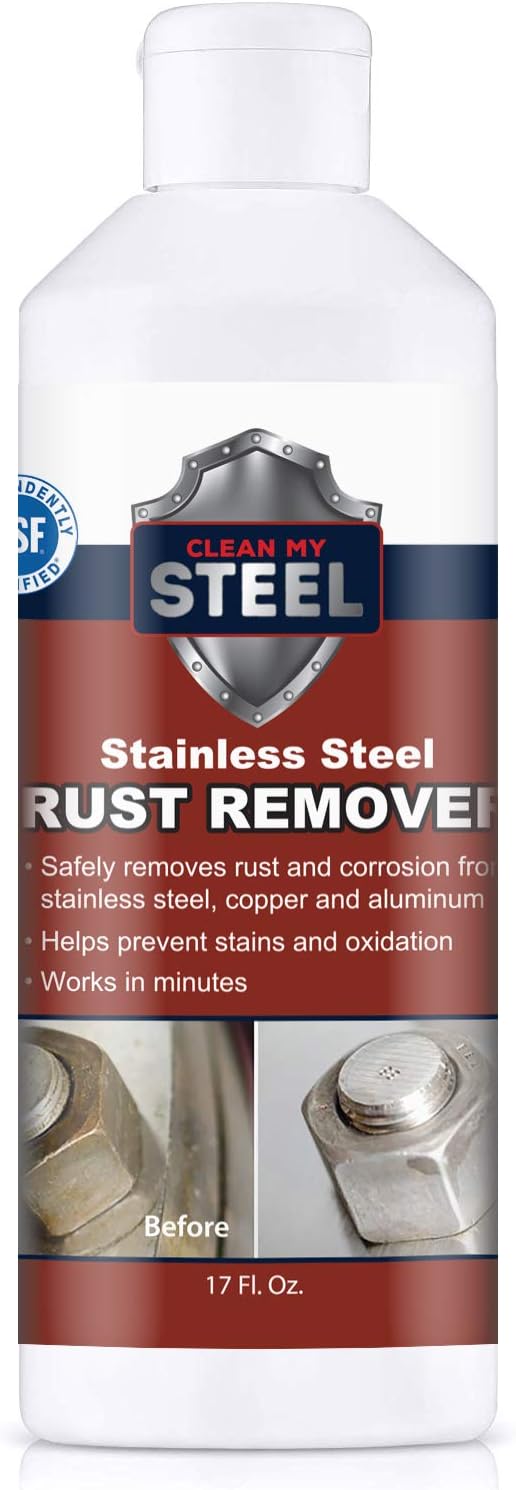 Stainless Steel Rust Remover Cream (4 Fl oz) | NSF certified rust remover cream. Safe for home appliances and grills.