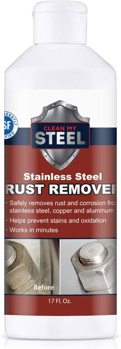 Stainless Steel Rust Remover Cream (4 Fl oz) | NSF certified rust remover cream. Safe for home appliances and grills.