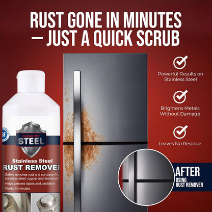 Stainless Steel Rust Remover Cream (4 Fl oz) | NSF certified rust remover cream. Safe for home appliances and grills.