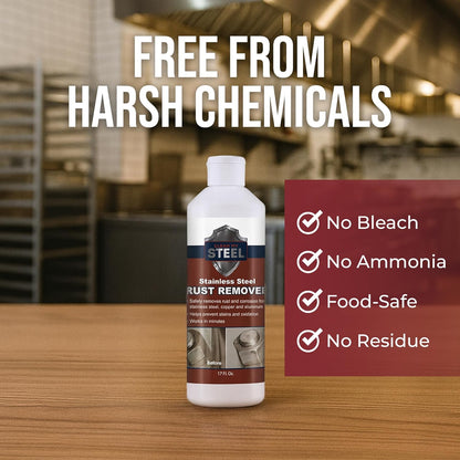Stainless Steel Rust Remover Cream (4 Fl oz) | NSF certified rust remover cream. Safe for home appliances and grills.