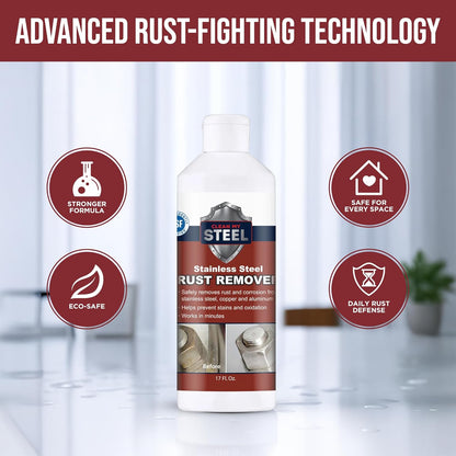 Stainless Steel Rust Remover Cream (4 Fl oz) | NSF certified rust remover cream. Safe for home appliances and grills.