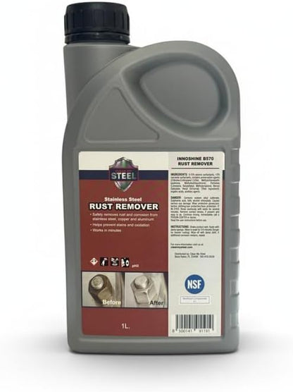 Stainless Steel Rust Remover Cream (4 Fl oz) | NSF certified rust remover cream. Safe for home appliances and grills.