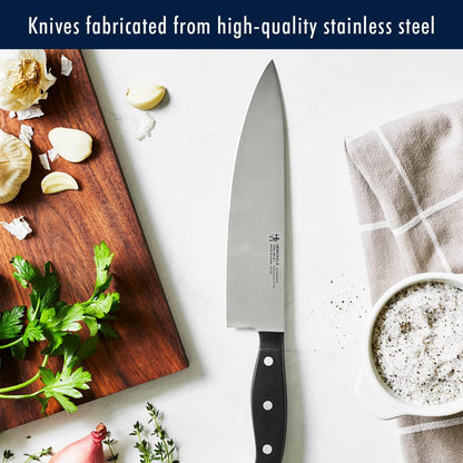 Statement 15-Pc Knife Block Set, Razor-Sharp, German Engineered | Informed by 100+ Years of Mastery. Dishwasher safe, Comfortable Grip Ideal for Everyday Cooking. High Quality Stainless Steel