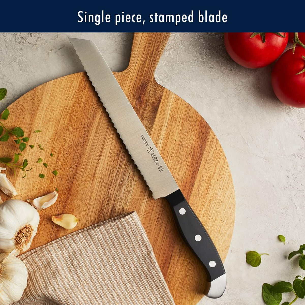Statement 15-Pc Knife Block Set, Razor-Sharp, German Engineered | Informed by 100+ Years of Mastery. Dishwasher safe, Comfortable Grip Ideal for Everyday Cooking. High Quality Stainless Steel