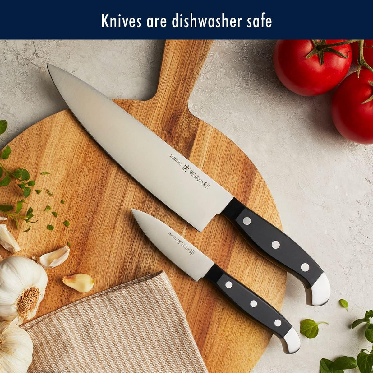 Statement 15-Pc Knife Block Set, Razor-Sharp, German Engineered | Informed by 100+ Years of Mastery. Dishwasher safe, Comfortable Grip Ideal for Everyday Cooking. High Quality Stainless Steel