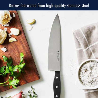 Statement 15-Pc Knife Block Set, Razor-Sharp, German Engineered | Informed by 100+ Years of Mastery. Dishwasher safe, Comfortable Grip Ideal for Everyday Cooking. High Quality Stainless Steel