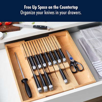 Statement 15-Pc Knife Block Set, Razor-Sharp, German Engineered | Informed by 100+ Years of Mastery. Dishwasher safe, Comfortable Grip Ideal for Everyday Cooking. High Quality Stainless Steel