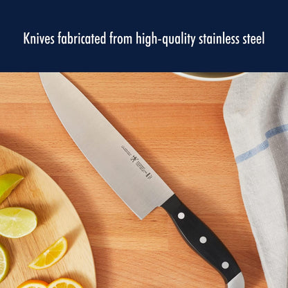 Statement 15-Pc Knife Block Set, Razor-Sharp, German Engineered | Informed by 100+ Years of Mastery. Dishwasher safe, Comfortable Grip Ideal for Everyday Cooking. High Quality Stainless Steel