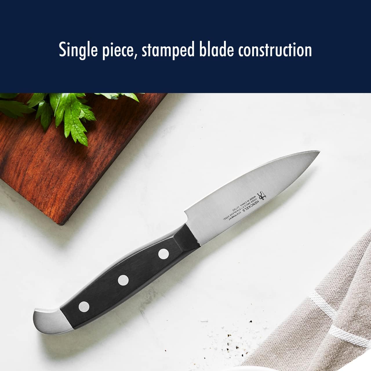 Statement 15-Pc Knife Block Set, Razor-Sharp, German Engineered | Informed by 100+ Years of Mastery. Dishwasher safe, Comfortable Grip Ideal for Everyday Cooking. High Quality Stainless Steel