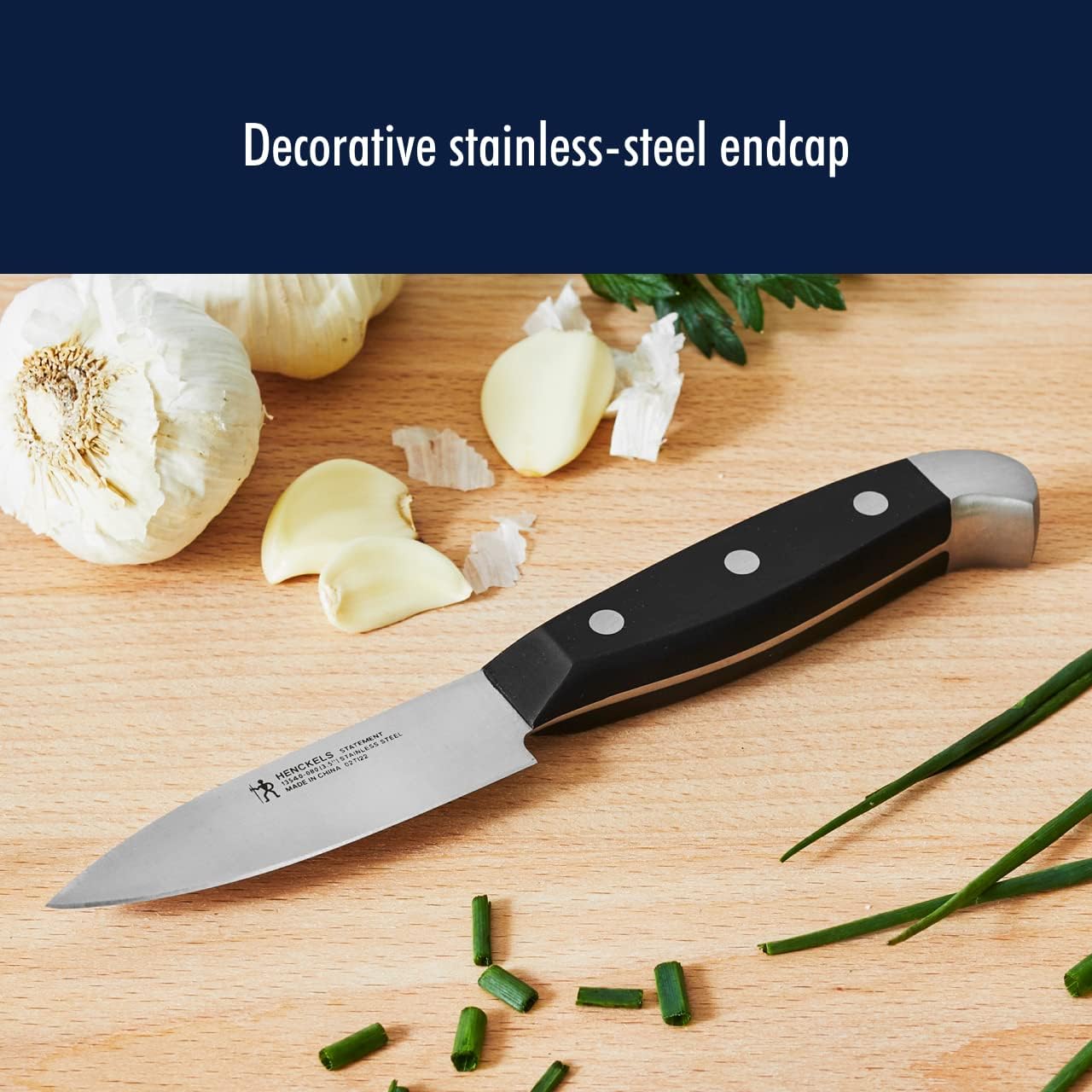 Statement 15-Pc Knife Block Set, Razor-Sharp, German Engineered | Informed by 100+ Years of Mastery. Dishwasher safe, Comfortable Grip Ideal for Everyday Cooking. High Quality Stainless Steel