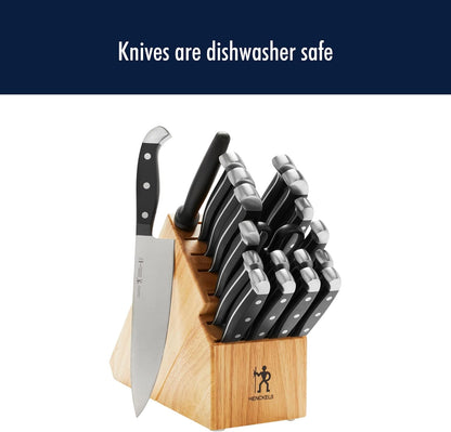 Statement 15-Pc Knife Block Set, Razor-Sharp, German Engineered | Informed by 100+ Years of Mastery. Dishwasher safe, Comfortable Grip Ideal for Everyday Cooking. High Quality Stainless Steel