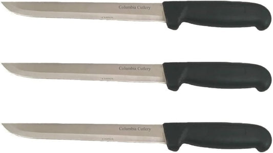 Columbia Cutlery 8 in. Fillet Knife - Straight Semi-Flexible (Single Fillet Knife) Black