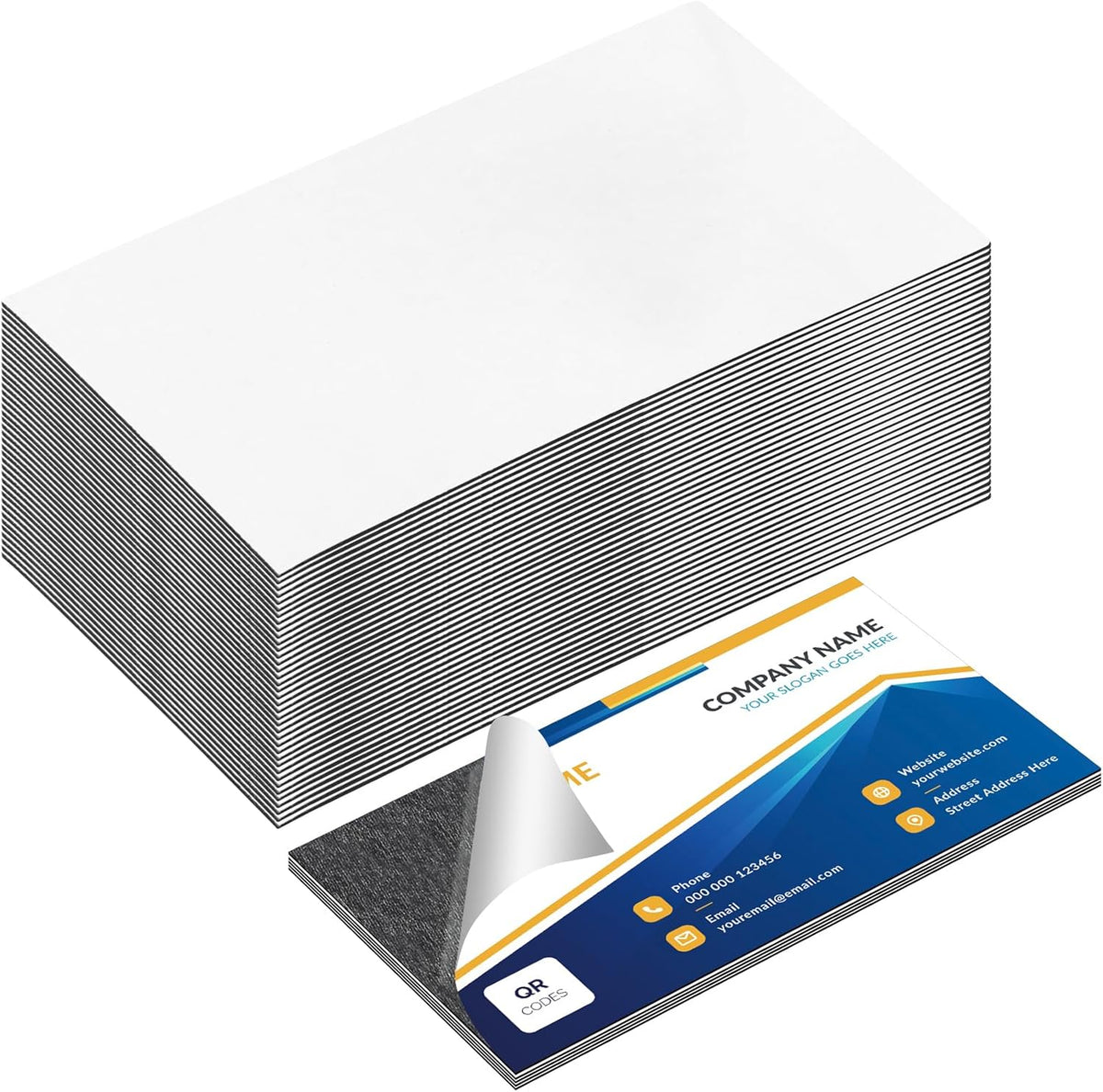 Adhesive Magnetic Sheets 4 x 6 Inch, 80 Packs Magnetic Sheets with Adhesive Backing - 0.5mm Thickness Flexible Magnet Sheets for Dies Storage, Craft Projects, Photos, School, Office