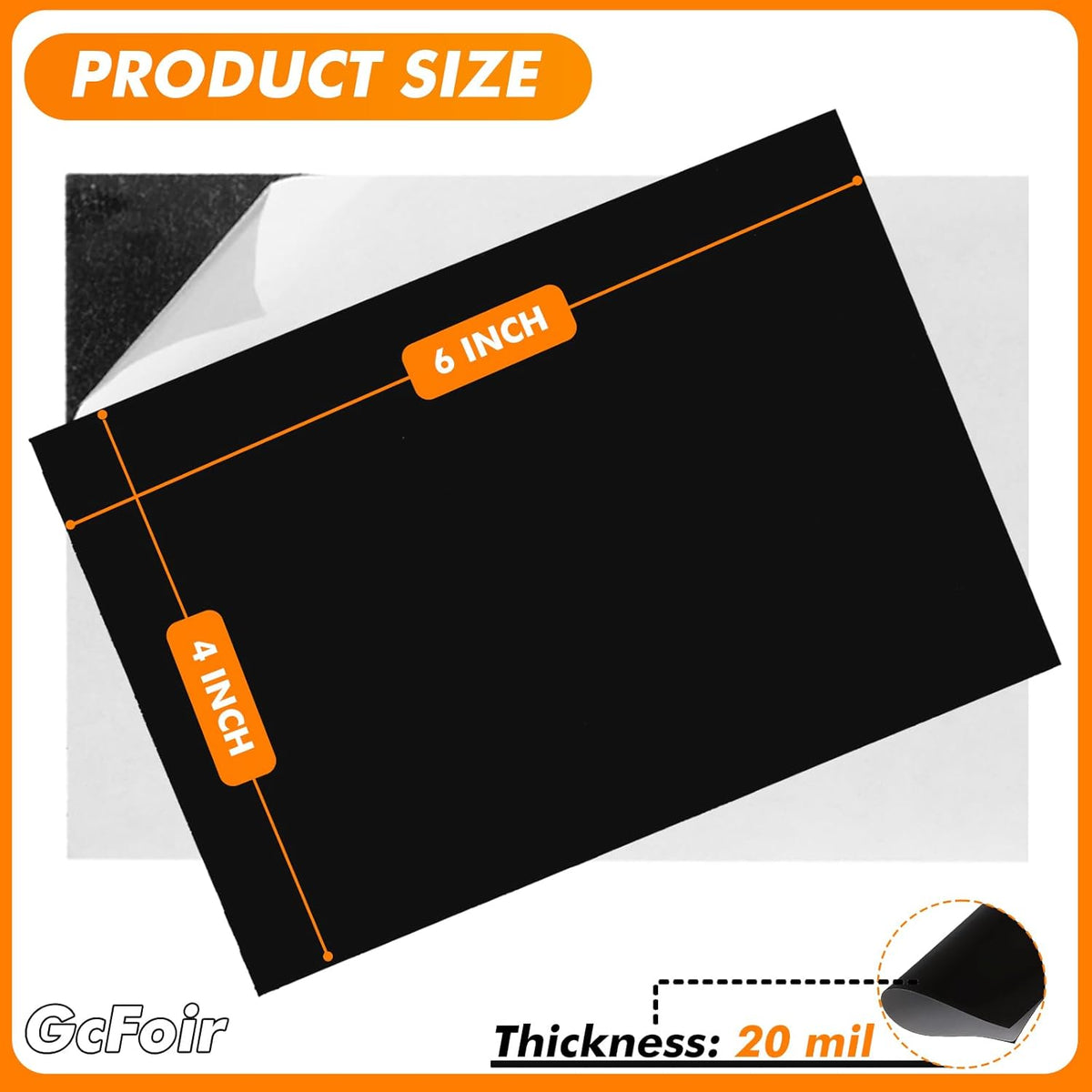 Adhesive Magnetic Sheets 4 x 6 Inch, 80 Packs Magnetic Sheets with Adhesive Backing - 0.5mm Thickness Flexible Magnet Sheets for Dies Storage, Craft Projects, Photos, School, Office