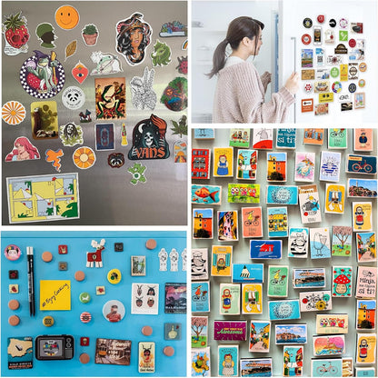 Adhesive Magnetic Sheets 4 x 6 Inch, 80 Packs Magnetic Sheets with Adhesive Backing - 0.5mm Thickness Flexible Magnet Sheets for Dies Storage, Craft Projects, Photos, School, Office