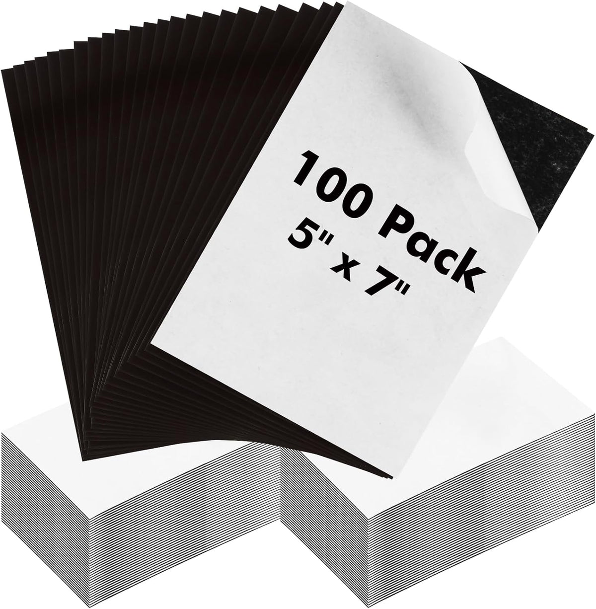 Adhesive Magnetic Sheets 4 x 6 Inch, 80 Packs Magnetic Sheets with Adhesive Backing - 0.5mm Thickness Flexible Magnet Sheets for Dies Storage, Craft Projects, Photos, School, Office