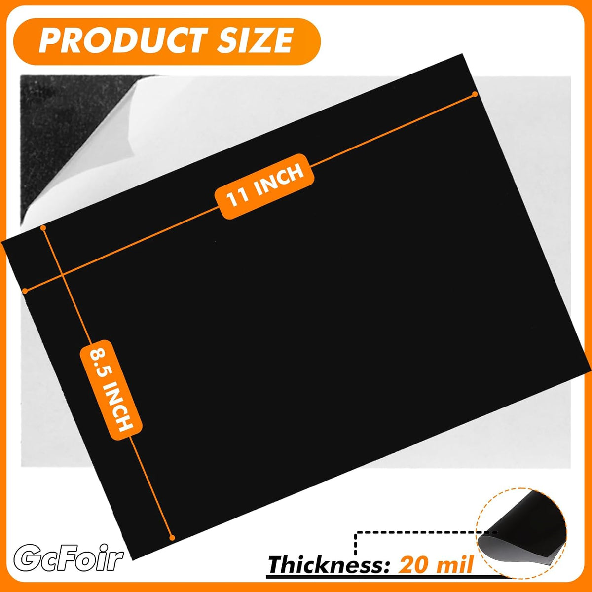 Adhesive Magnetic Sheets 4 x 6 Inch, 80 Packs Magnetic Sheets with Adhesive Backing - 0.5mm Thickness Flexible Magnet Sheets for Dies Storage, Craft Projects, Photos, School, Office