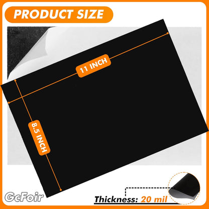 Adhesive Magnetic Sheets 4 x 6 Inch, 80 Packs Magnetic Sheets with Adhesive Backing - 0.5mm Thickness Flexible Magnet Sheets for Dies Storage, Craft Projects, Photos, School, Office