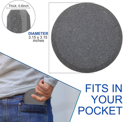 Axe Sharpener Sharpening Dual Grit Multipurpose Sharpener Puck Tool Stone Whetstone with Flannel Bag for Hatchet Garden Tools, 240 Grits and 400 Grits