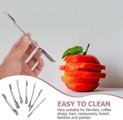 Double-Headed Carving Knife Set for Fruits and Vegetables Stainless Steel Food Carving Tool Garnish Shape Kitchen Utensil 6.29 Inch 7-Piece Set for Home Party Restaurant Use