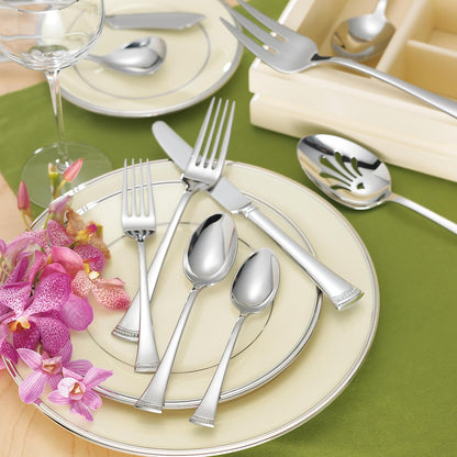 Silverware Set, Portola 12-Piece Steak Knife Flatware Set, Service For 12, Made Of 18/10 Stainless Steel, Dishwasher Safe, Home And Kitchen Utensils, Knives, Cutlery (Silver, 12 Piece)