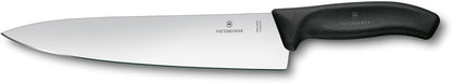 8 Inch Swiss Classic Chef's Knife - Non-Slip Stainless Steel | Professional kitchen knife for slicing and chopping, ergonomic handle, dishwasher safe design, authentic Swiss made quality