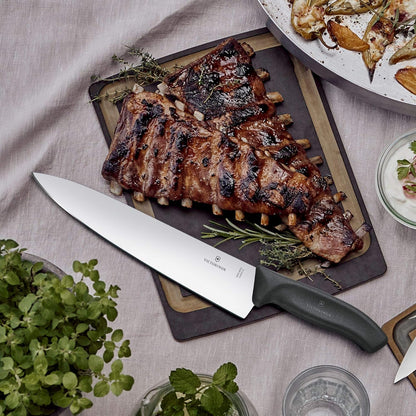 8 Inch Swiss Classic Chef's Knife - Non-Slip Stainless Steel | Professional kitchen knife for slicing and chopping, ergonomic handle, dishwasher safe design, authentic Swiss made quality
