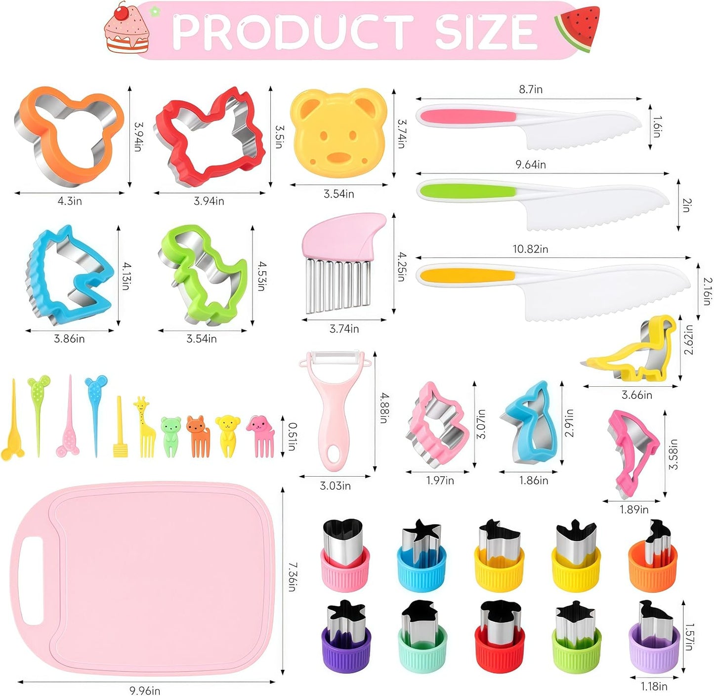 37PCS Kids Cooking Sets Real, Kids Cooking and Baking Gift Set with Storage Case Timer Kid Safe Knives Cutting Board, Toddler Real Kitchen Tools, Birthday Gifts for Girls Boys Age 3 - 8