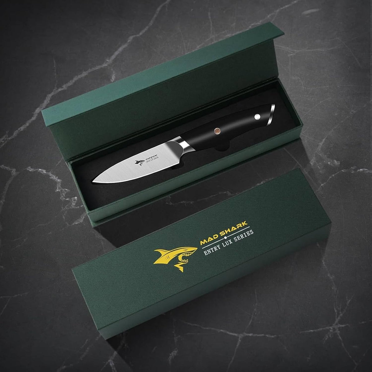 3.5 inch Paring Knife Ultra Sharp German Stainless Steel | Paring Fruit Knives with Ergonomic Handle Design, Unique Small Kitchen Knife As Gift for Chef's Men/Women