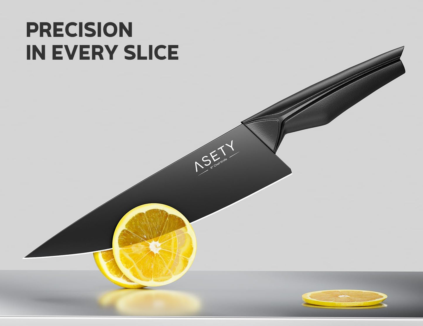 Knife Set - 15 PCS Kitchen Knife Set with Built-in Knife Sharpener Block - Stainless Steel Knife Block Set - Dishwasher Safe, Elegant Box for Men Women, Fathers day