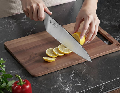 Knife Set - 15 PCS Kitchen Knife Set with Built-in Knife Sharpener Block - Stainless Steel Knife Block Set - Dishwasher Safe, Elegant Box for Men Women, Fathers day