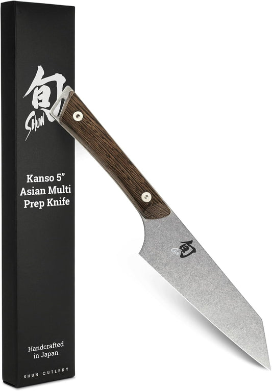 Kanso 5" Asian Multi-Prep Knife, Handcrafted Japanese Boning Knife, AUS10A Stainless Steel Blade, Tagayasan Handle, Trimming Tool for Professional and Home Chefs | Handcrafted Japanese Boning Knife, AUS10A Stainless Steel Blade, Tagayasan Handle