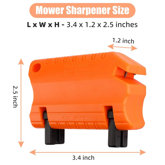 SK-2 Reel Lawn Mower Hand Sharpener Compatible with Reel Lawnmower | Bed Knife Sharpener and Reel Blade Sharpener, Blade Hand Sharpening Tool, Easy to Use,Orange