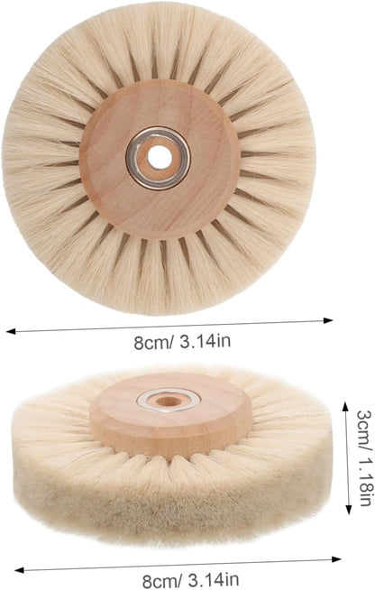 2pcs Polishing Brush Core Round Rust Removing Wheel for Efficient Cleaning and Buffing for Cracks and Stubborn Stains