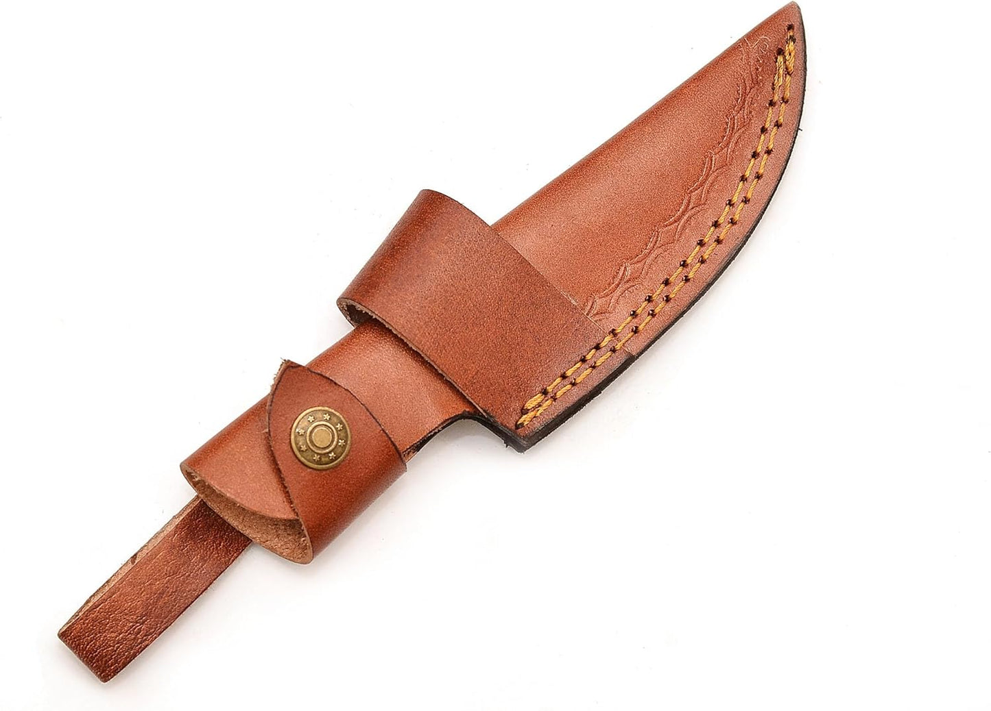 Handmade Genuine Cowhide Leather Knife Sheath - Horizontal Compact Carry Knife Belt Loop with Buckle - Heavy Duty Universal Knives Cover or Sleeves