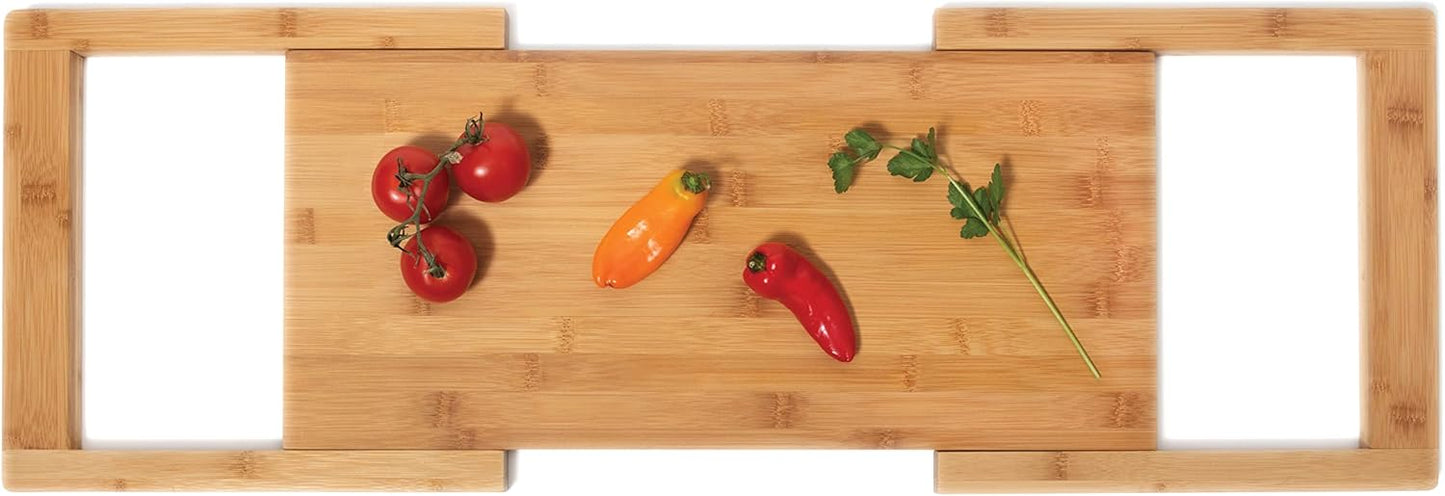 Bamboo Over The Edge of Counter Cutting Board