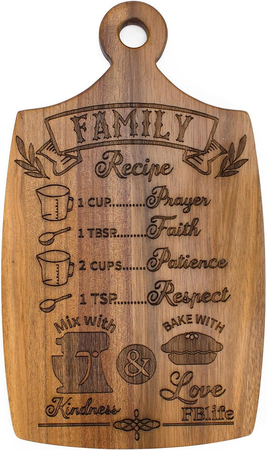 Wood Cutting Boards for Kitchen,End Grain Retro Cutting Board with Handle, Charcuterie Butcher Block for Meal Prep,Decoration & Serving