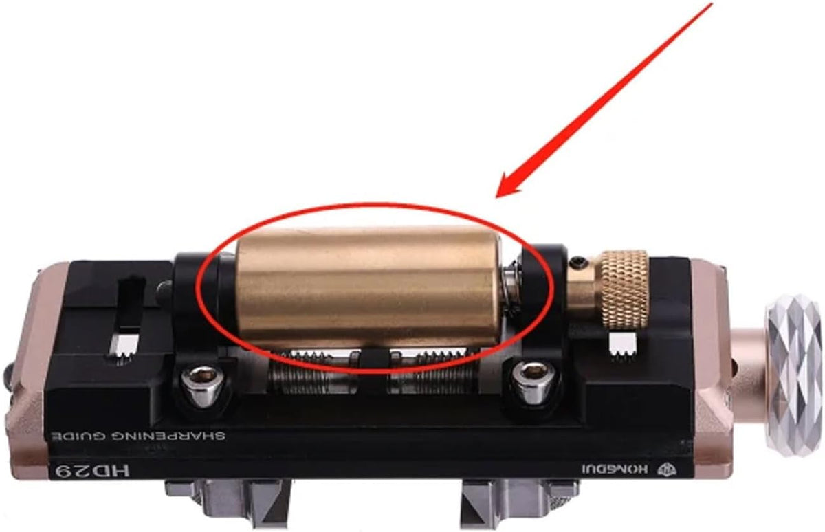 HONGDUI Brass Roller Compatible with HD29 Honing Guide Woodworking Sharpening System Chisel Sharpening Set-Angle Quick Positioning Tool,Sharpening Fixture,Angle Gauge,Honing Guide Set (Brass Roller)