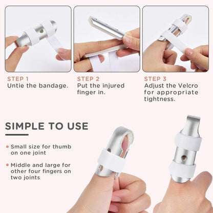 Finger Splint, 7 Pack Finger Brace for Knuckle Immobilization | Comfortable and Breathable, Ideal For Thumbs, Index, Middle, Ring, and Pinky Fingers, Adjustable belt, Lightweight