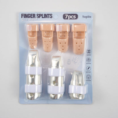 Finger Splint, 7 Pack Finger Brace for Knuckle Immobilization | Comfortable and Breathable, Ideal For Thumbs, Index, Middle, Ring, and Pinky Fingers, Adjustable belt, Lightweight