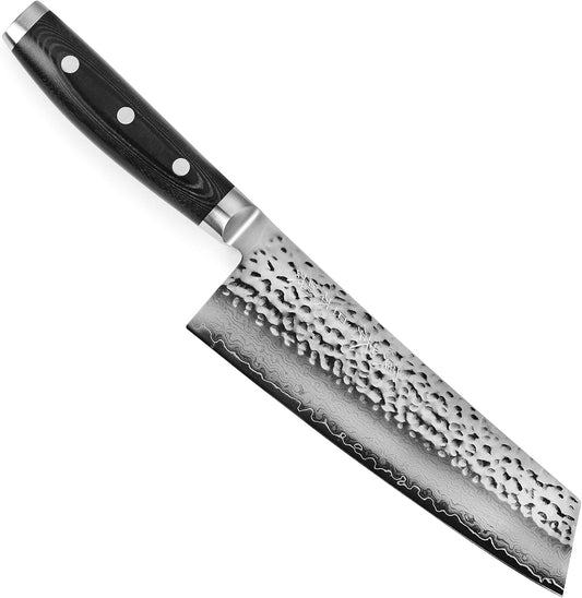 HD 7" Bunka Knife - Made in Japan - VG10 Hammered Damascus Stainless Steel