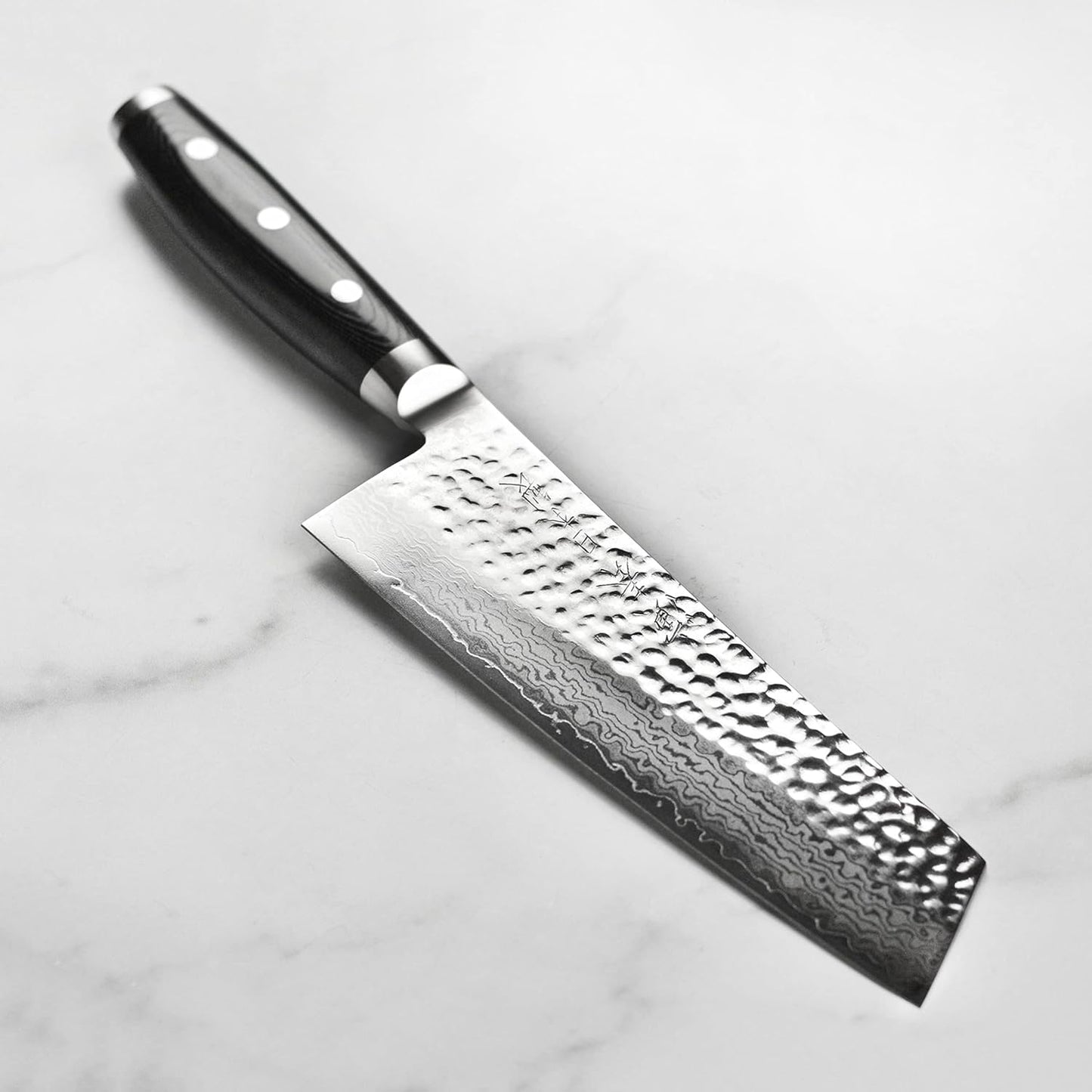 HD 7" Bunka Knife - Made in Japan - VG10 Hammered Damascus Stainless Steel