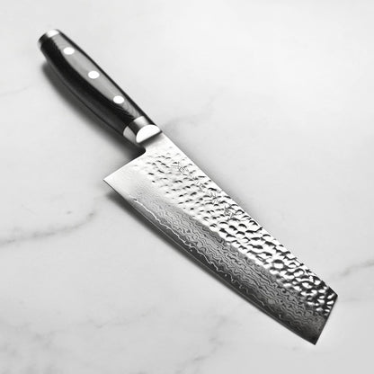 HD 7" Bunka Knife - Made in Japan - VG10 Hammered Damascus Stainless Steel