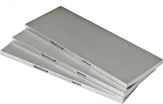 Ultra Sharp Diamond Sharpening Stone Set - 8 x 3 Coarse/Medium/Extra Fine