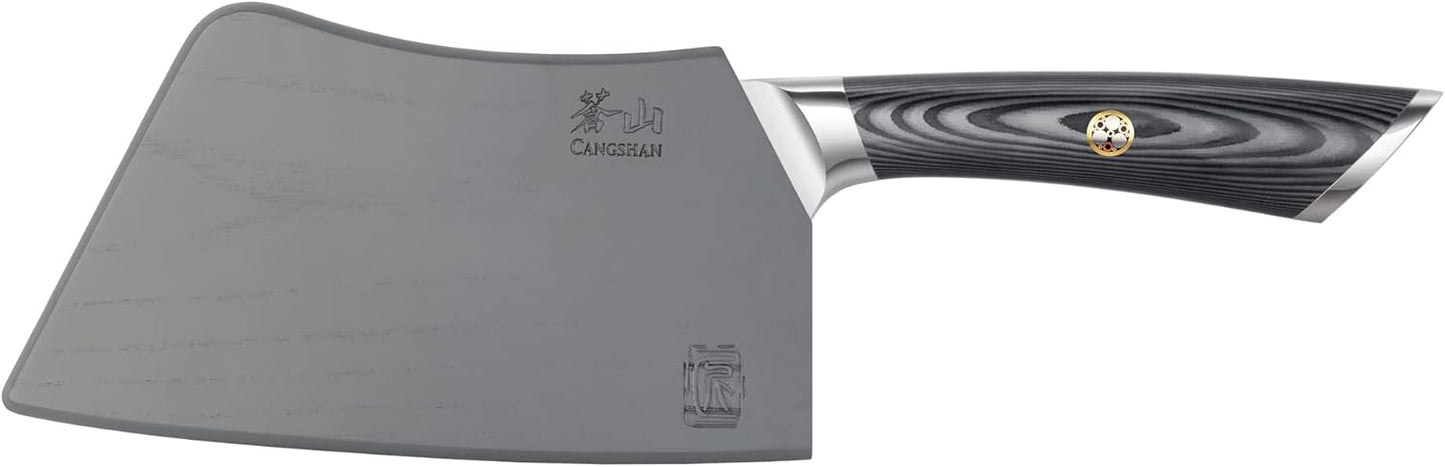 Cangshan NAKA Series 6-inch Meat Cleaver with Sheath, Forged Swedish 14C28N Steel, 503091