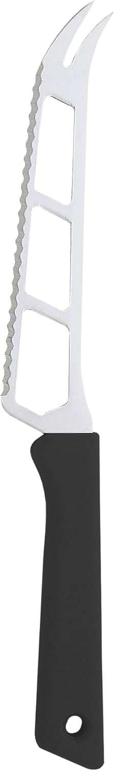Petite Messer 6” Cheese & Tomato Knife, Black - German 1.4116 Stainless Steel & Ergonomic Handle - Lightweight, Rust Resistant & Easy to Maintain