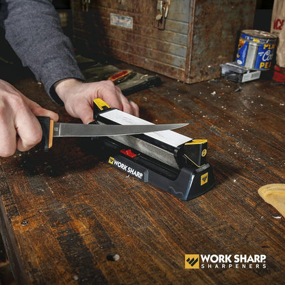Benchstone Knife Sharpener, 3 sided for faster manual pocket or hunting knife sharpening